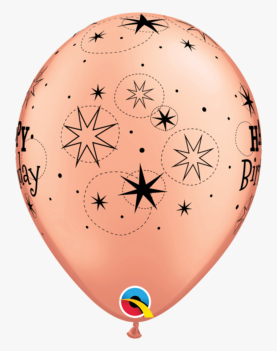 Peach Happy Birthday Balloons, Transparent Clipart