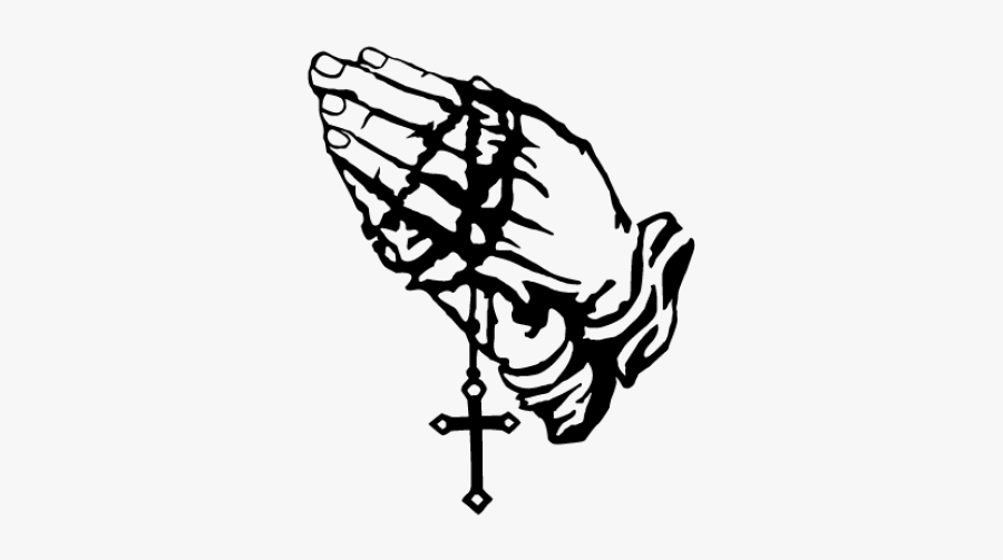 Praying Hands Stencil, Transparent Clipart