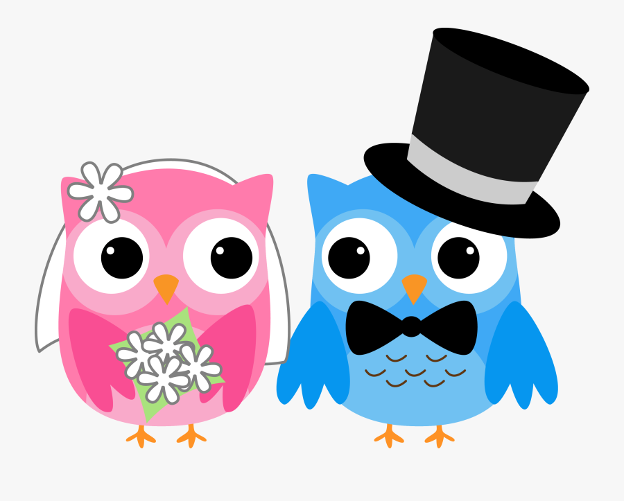 Bride And Groom Owl Clipart 2 By Kristen - Two Men Wedding Congratulations, Transparent Clipart