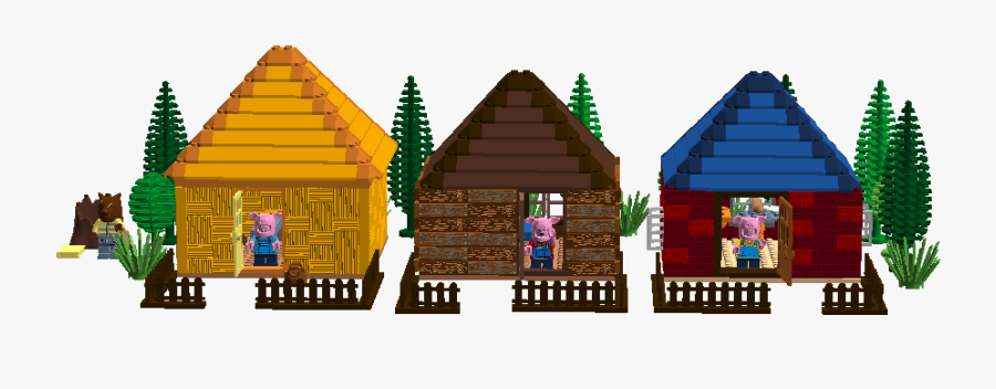 3 Little Pigs Png - Houses Of The Three Little Pigs, Transparent Clipart