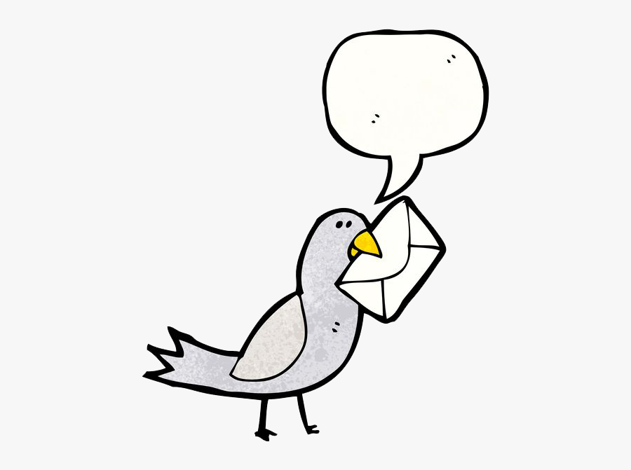Carrier Pigeon Cartoon, Transparent Clipart