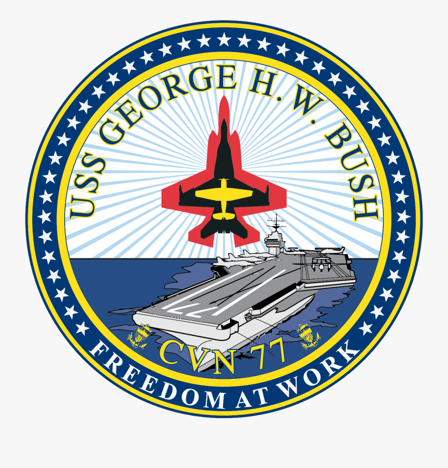 Surprise Clipart Shock - Uss George Hw Bush Logo, Transparent Clipart