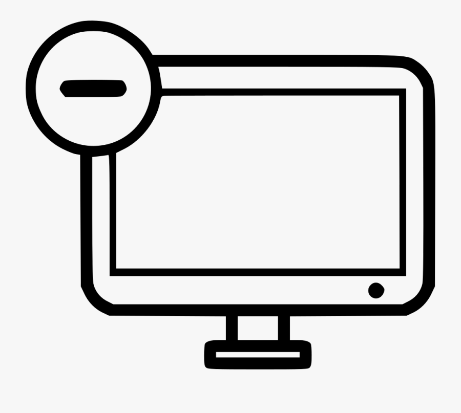 Screen Minus Remove Computer Desktop Monitor Comments - Transparent Computer Setting Icon, Transparent Clipart
