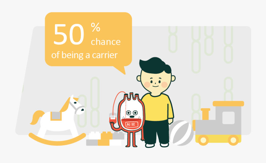 50% Chance Of Being A Carrier - Cartoon, Transparent Clipart