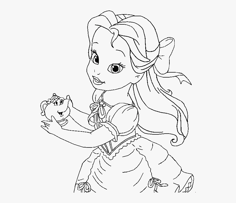 Belle Coloring Pages Little Belle Coloring For Kids - Baby Belle Coloring Pages, Transparent Clipart