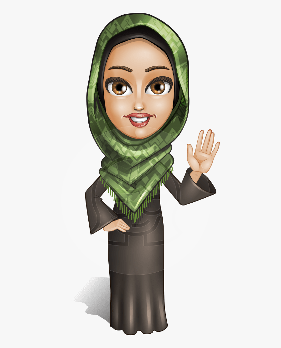 Clip Art Arab Woman Headdress - Arab Woman Character Png, Transparent Clipart