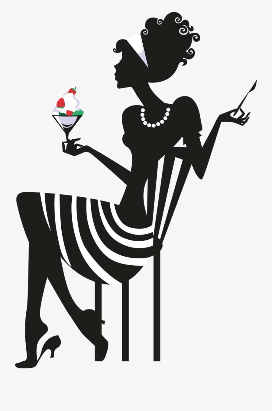 Http Www Silvitablanco Com - Elegant Woman Silhouette Graphic, Transparent Clipart