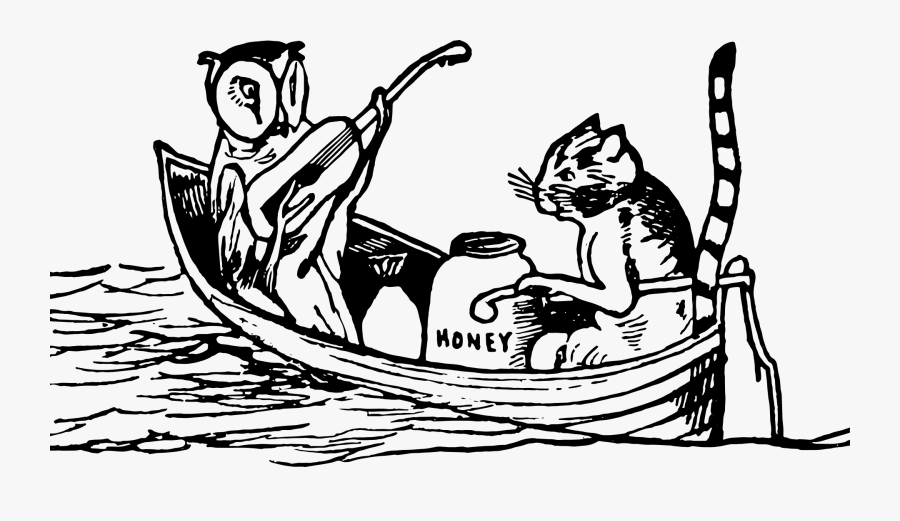 Edward Lear 1823642 - Owl And The Pussy Cat Illustrated, Transparent Clipart