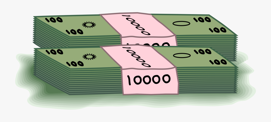 Stack Of Bills - Paper, Transparent Clipart