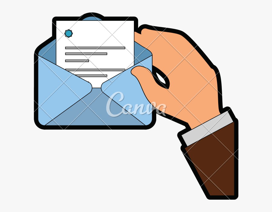 Clip Art Envelope With Icons By - Illustration, Transparent Clipart