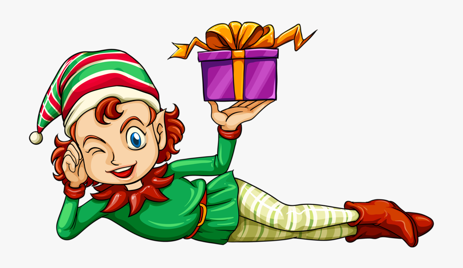 Christmas Elves White Background, Transparent Clipart