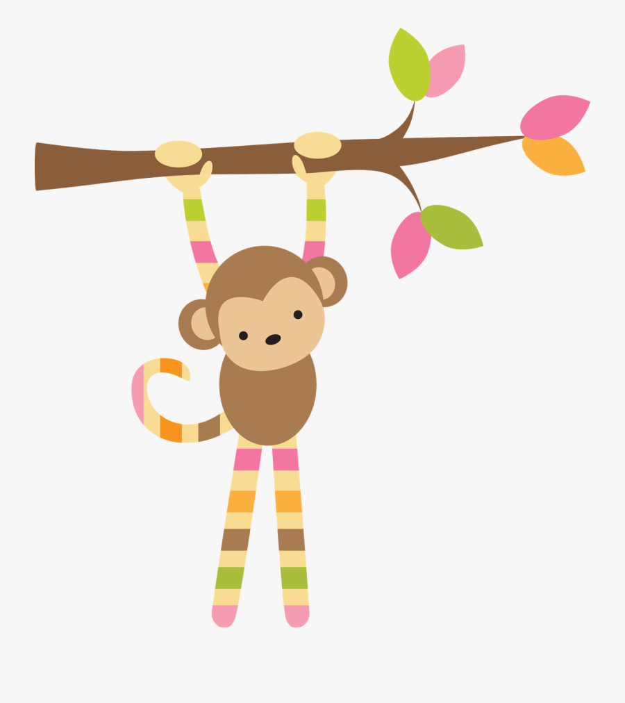 Large 14 Inch Prints Free - Baby Girl Wall Monkey, Transparent Clipart