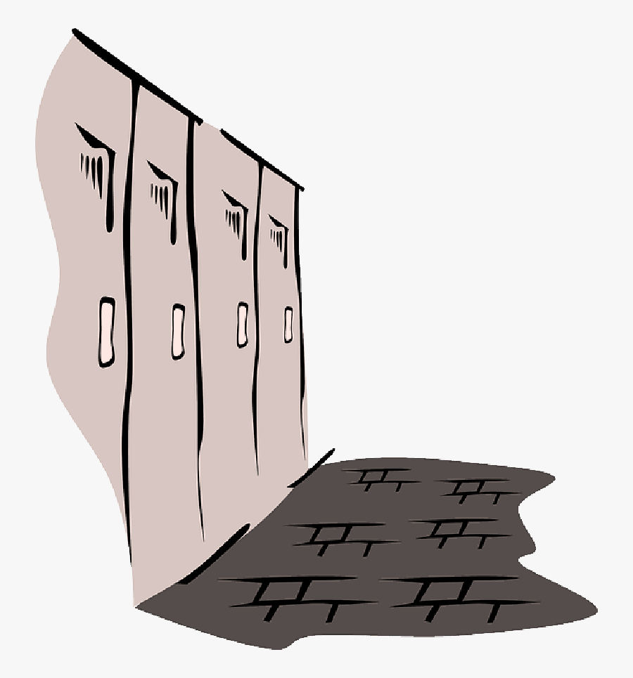 Building School Hallway Education Cartoon Lockers - School Hallway Clip Art, Transparent Clipart