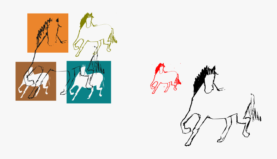 Horse Silhouette, Transparent Clipart