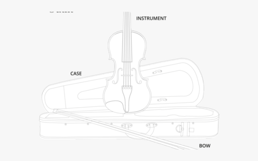 Drawn Violinist Cello Bow - Violin, Transparent Clipart