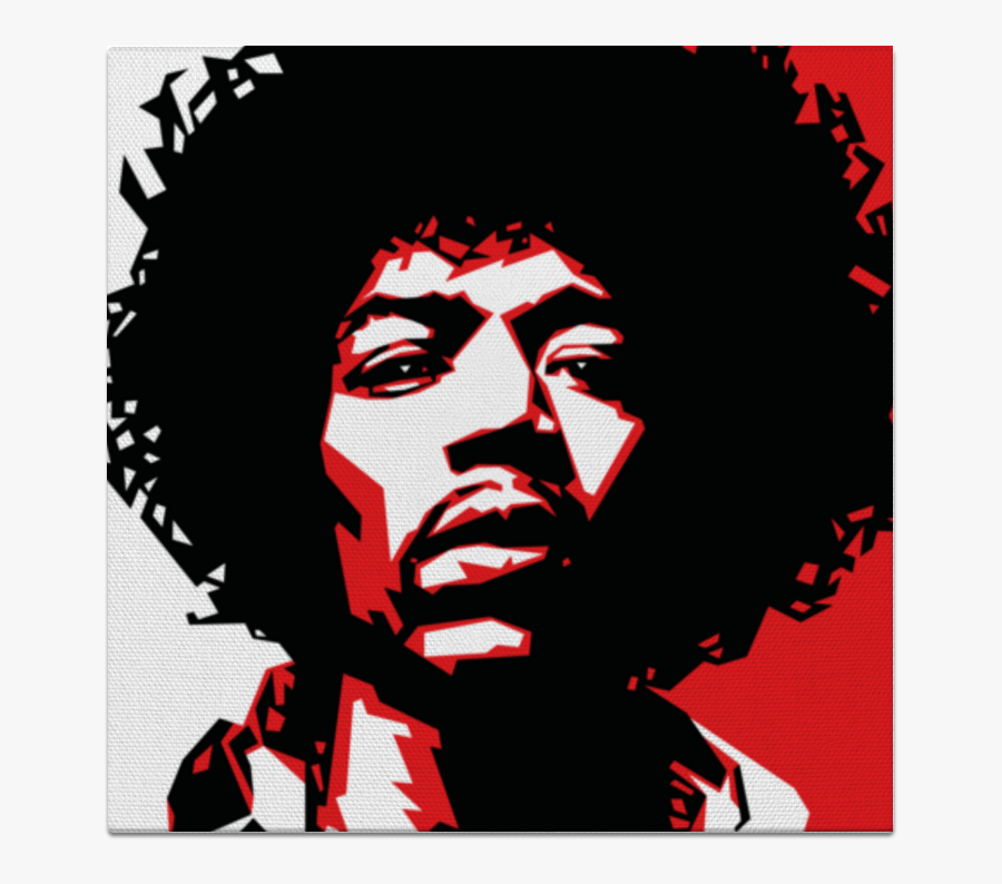Jimi Hendrix Guitarist Graphic Design Stencil Poster - Stencil Art Jimi Hendrix, Transparent Clipart