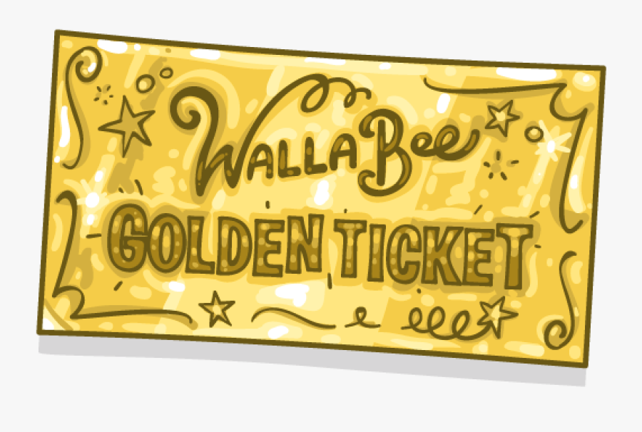 Transparent Golden Ticket Clipart - Calligraphy is a free transparent backg...