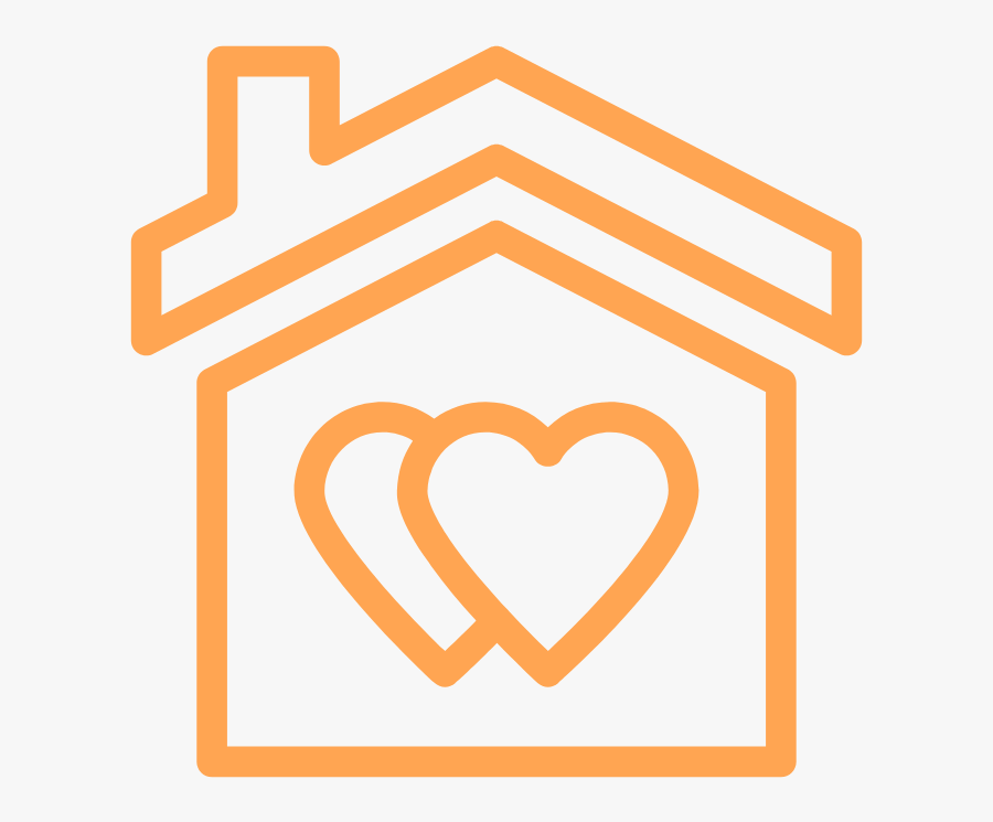 House Heart Icon Blue, Transparent Clipart