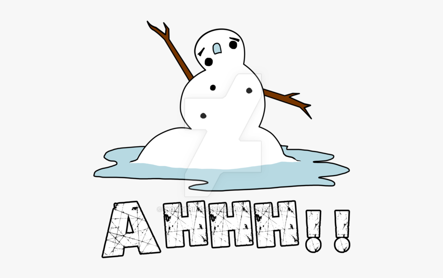 Collection Of Free Snowman - Easy Melting Snowman Drawing, Transparent Clipart