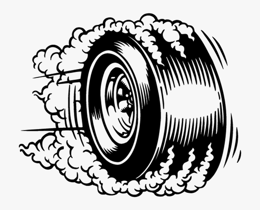 Tire Car Clip Art - Tire Burnout, Transparent Clipart