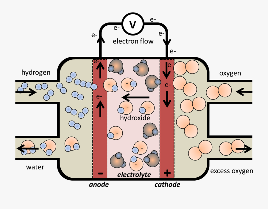 Picture2 - Hydrogen Fuel Cell Electron Flow, Transparent Clipart