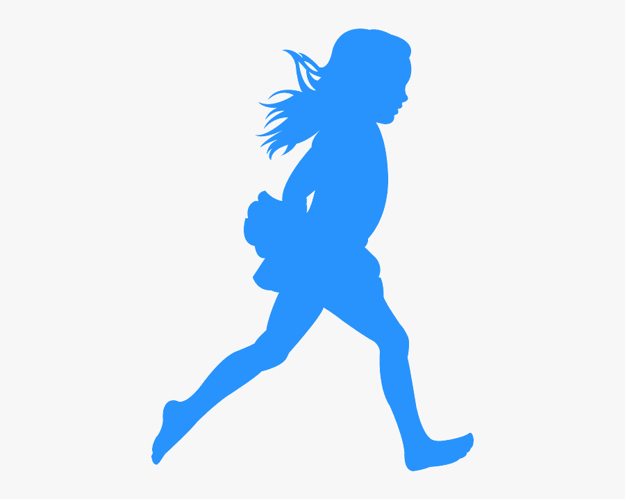 Someone Running Clipart Blue Girl, Transparent Clipart