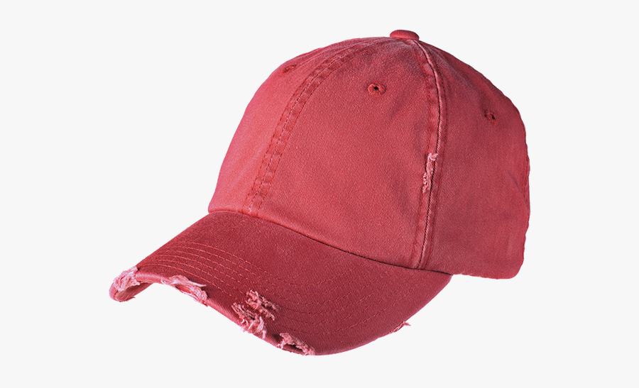 Red Distressed Hats, Transparent Clipart