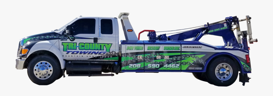 Tri County Towing Idaho Mountain Home - Tow Truck, Transparent Clipart