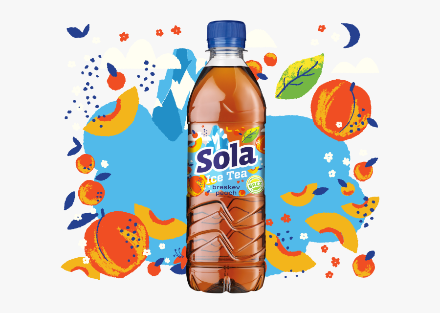 Sola Iced Tea Peach, Transparent Clipart