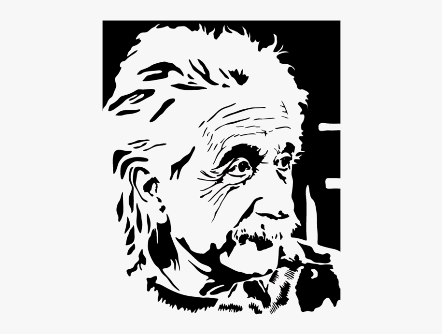 Einstein Clipart Head - Vector Albert Einstein Silhouette, Transparent Clipart