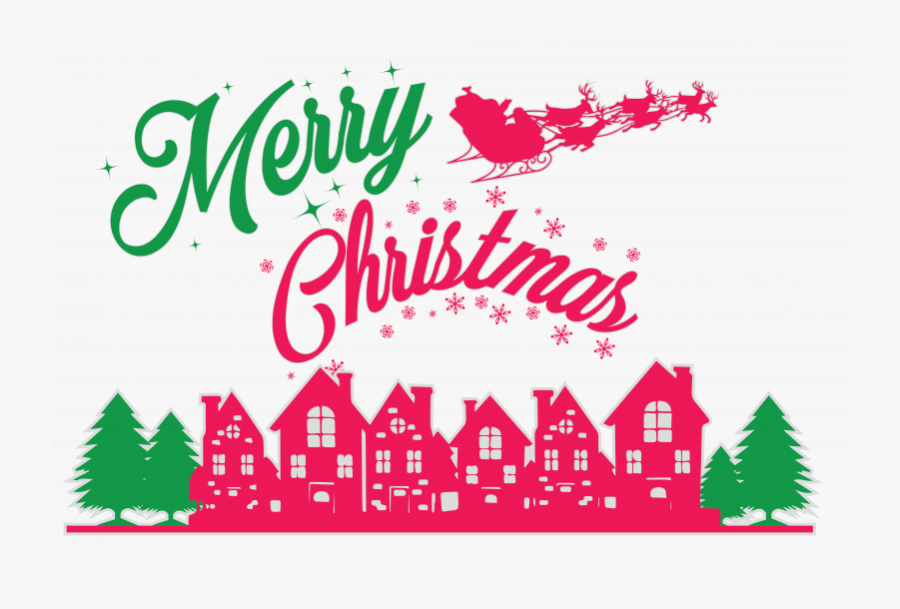 Transparent Christmas Houses Clipart - Merry Christmas For Kids, Transparent Clipart