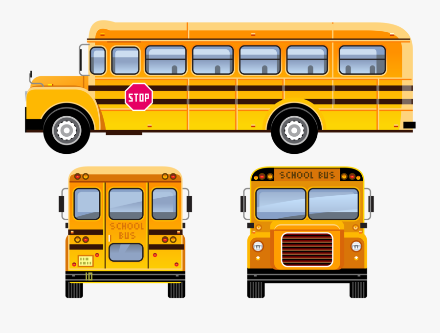 School Bus, Transparent Clipart