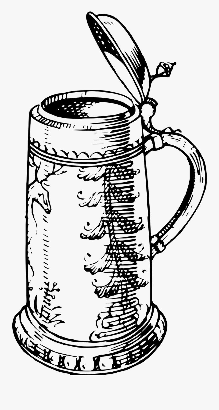 Tankard Glasses Sketch - Beer Stein Drawing Png, Transparent Clipart