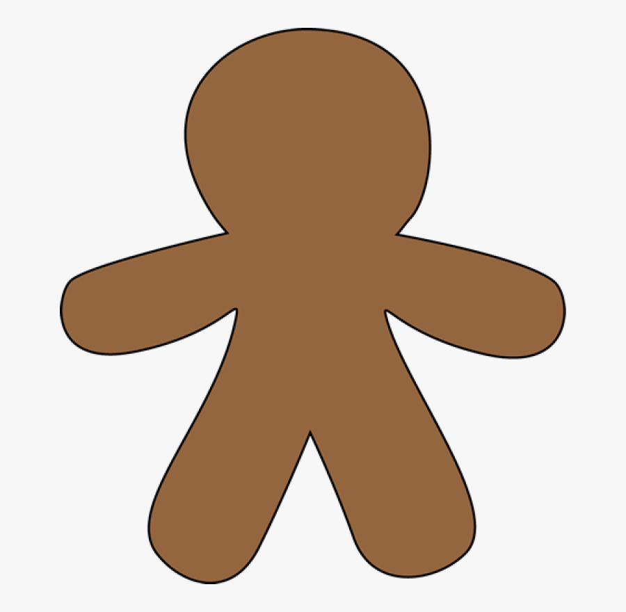 Gingerbread Man Clip Art Free Free Clipart Images - Brown Gingerbread Man Template, Transparent Clipart