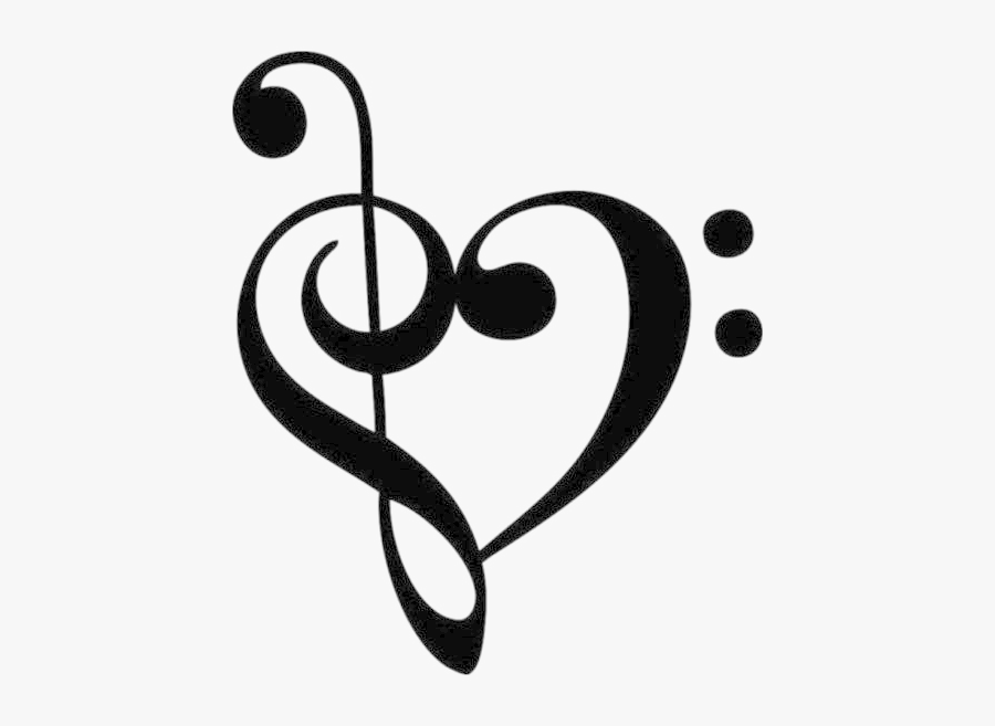 Music Notes Png File - Music Note Love Heart, Transparent Clipart