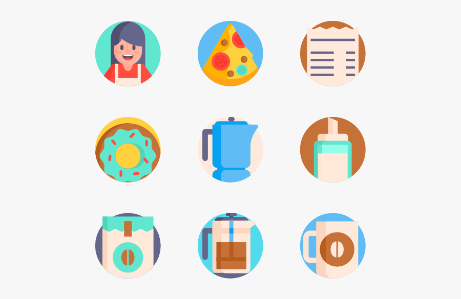 Clip Art Coffee Icon Pack - Business Flat Icon, Transparent Clipart