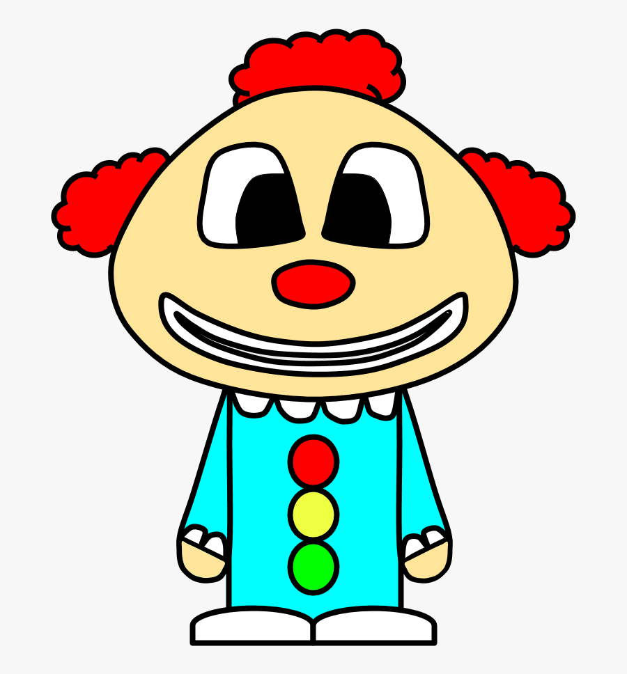 Clown, Big Eyes, Cartoon Person - Cartoon, Transparent Clipart