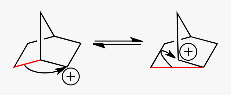 Norbornyl Cation Classical Rapid Equilibrium, Transparent Clipart