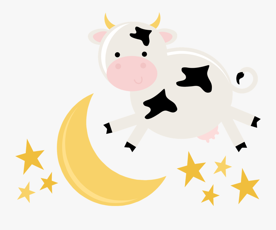Cow Jumped Over The Moon Png, Transparent Clipart
