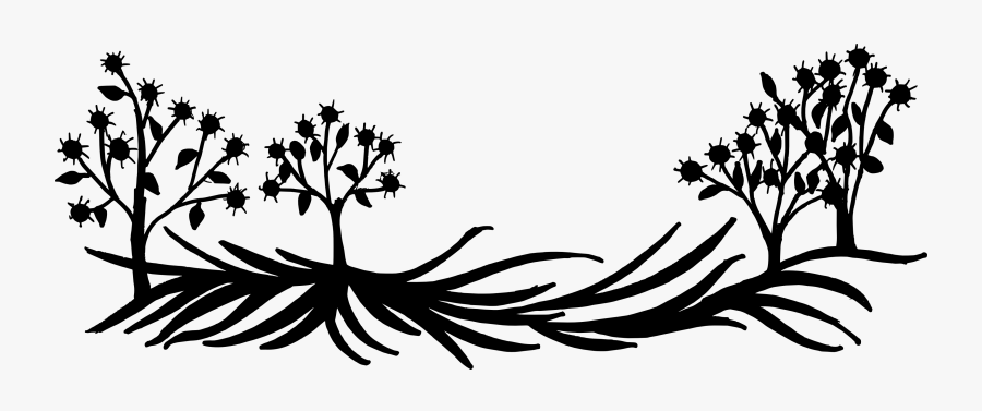 Flower Black And White Silhouette Plant Visual Arts - Flower Silhouette No Background, Transparent Clipart
