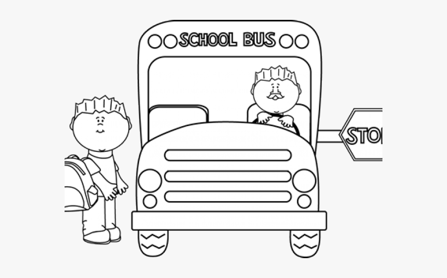 Bus Clipart Cute - Black And White Fall Clipart, Transparent Clipart