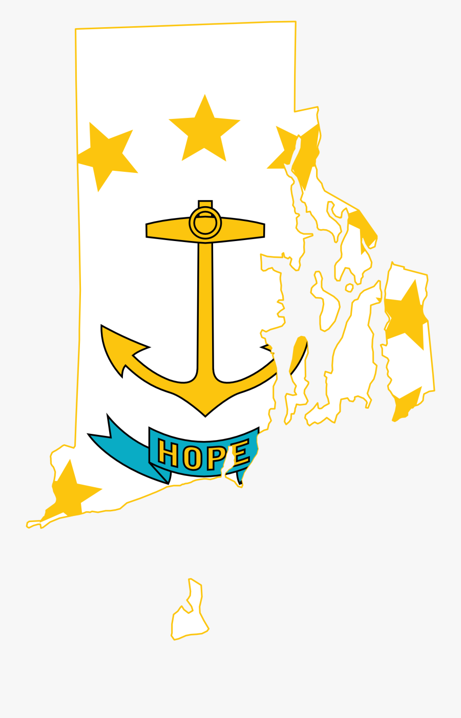 Rhode - Island - Clipart - Rhode Island Terrain Map, Transparent Clipart