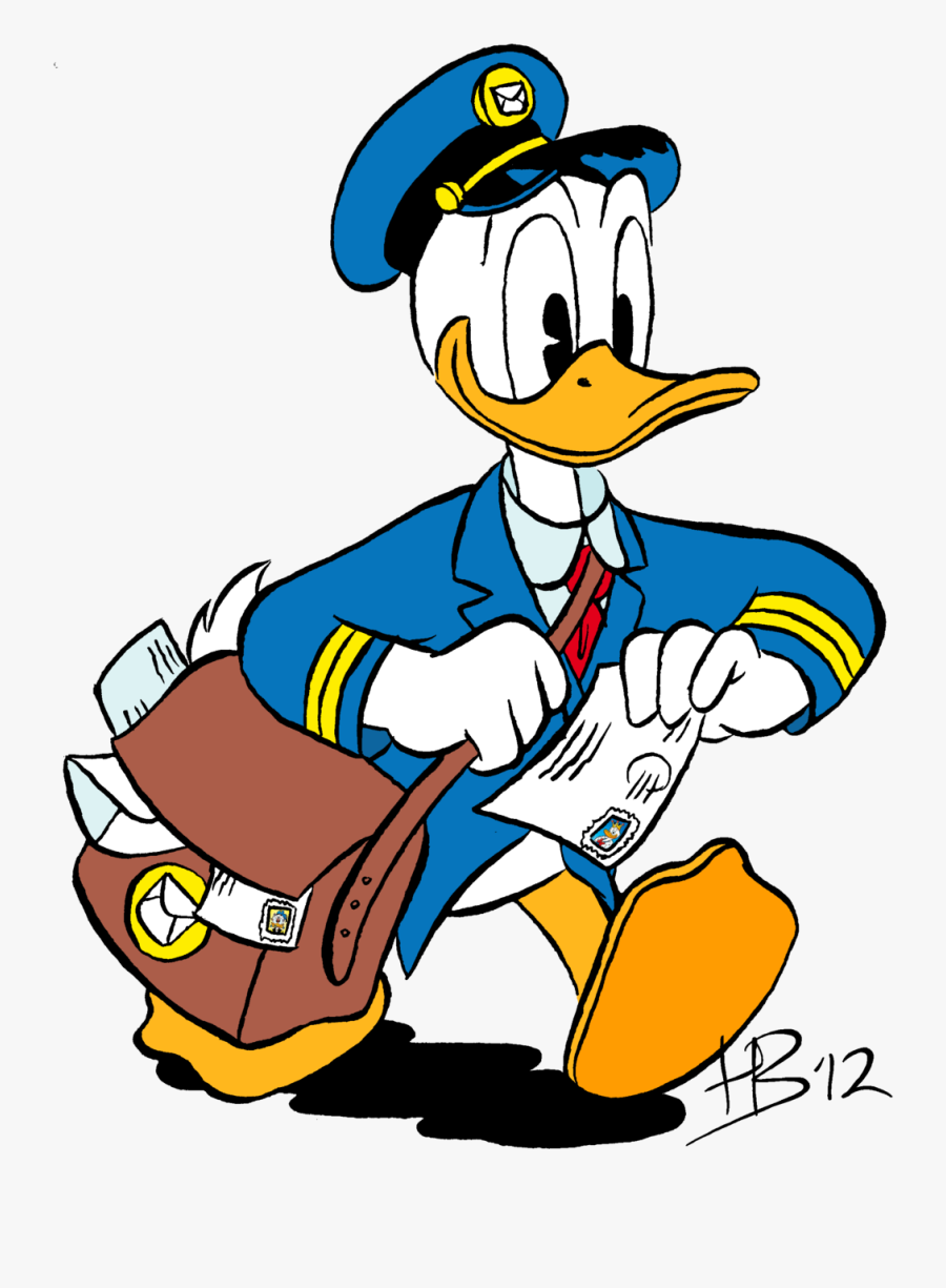 Donald Duck Mailman, Transparent Clipart