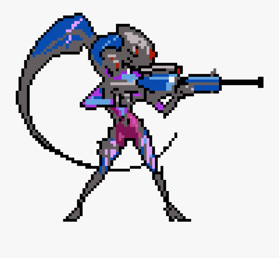 Overwatch Pixel Art Widowmaker Clipart , Png Download - Overwatch Widowmaker Pixel Spray, Transparent Clipart