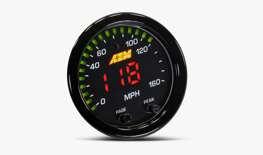 X Series Digital Gps - Aem 30-0313 X-series Gps Speedometer Gauge, Transparent Clipart
