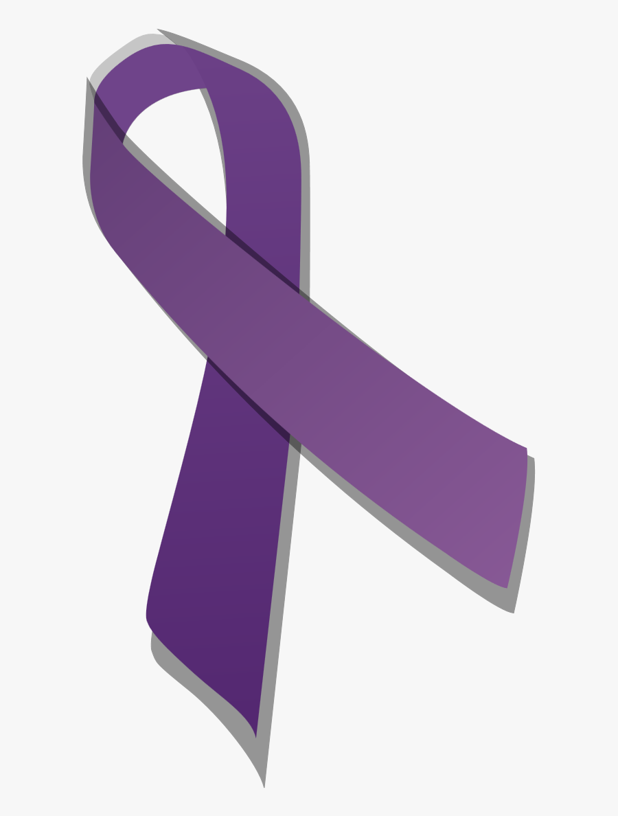 Purple Ribbon - Purple Awareness Ribbon Png, Transparent Clipart