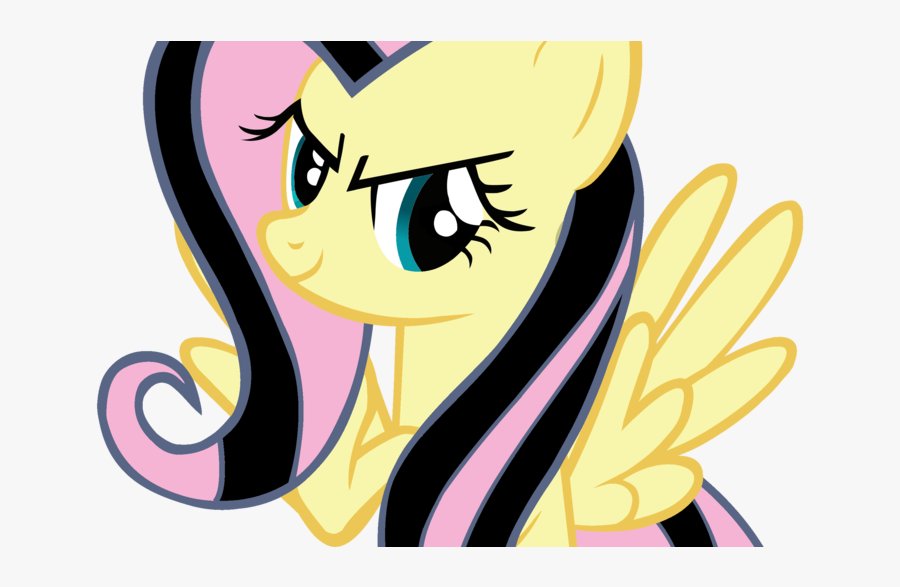 Evil Transparent Eyebrow - Fluttershy Evil, Transparent Clipart