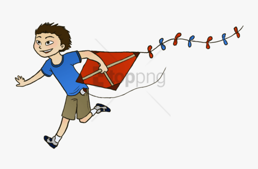 Free Png Kite Flying Day Clipart , Png Download - Boy Playing Kite Png, Transparent Clipart