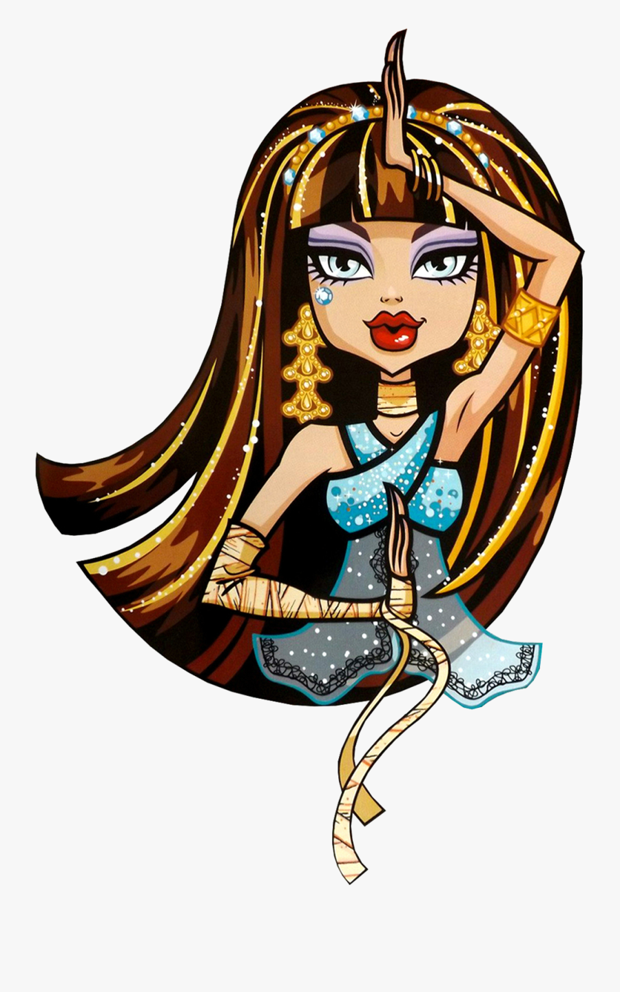Cleo De Nile Cleo De Nile Is The Daughter Of The Mummy - Cleo De Nile Monster High Face, Transparent Clipart