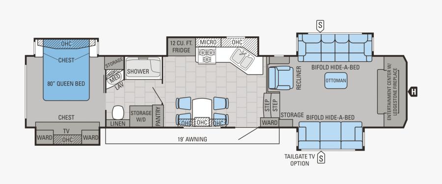 Weekend Warrior Fifth Wheel Floorplans, Transparent Clipart